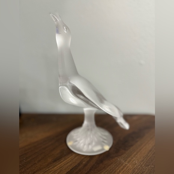 Lalique France Frosted Crystal Seagull Figurine Large - Picture 6 of 6